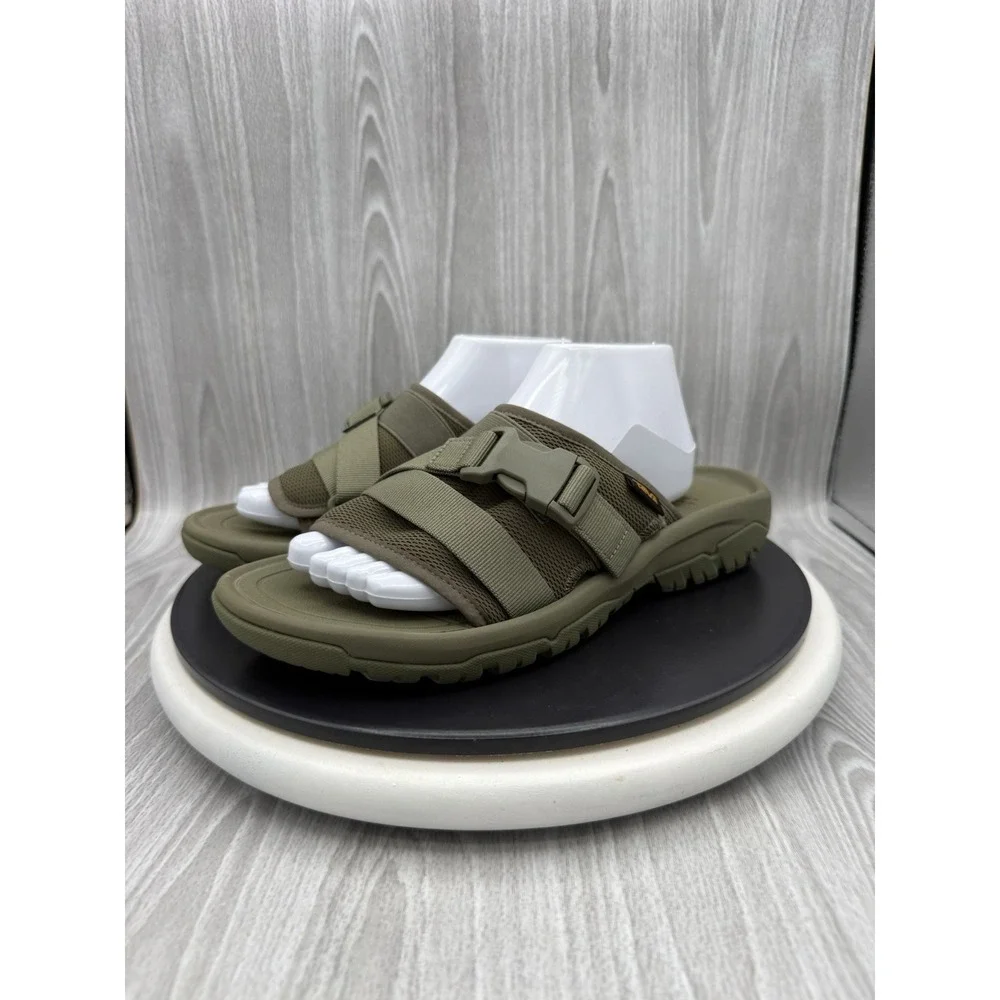 Teva Hurricane Verge Mens Size 10 Olive Green Slip On Slide Sandals 1136230 NEW